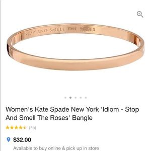 Kate Spade ♠️ “Stop and Smell the Roses” Bangle